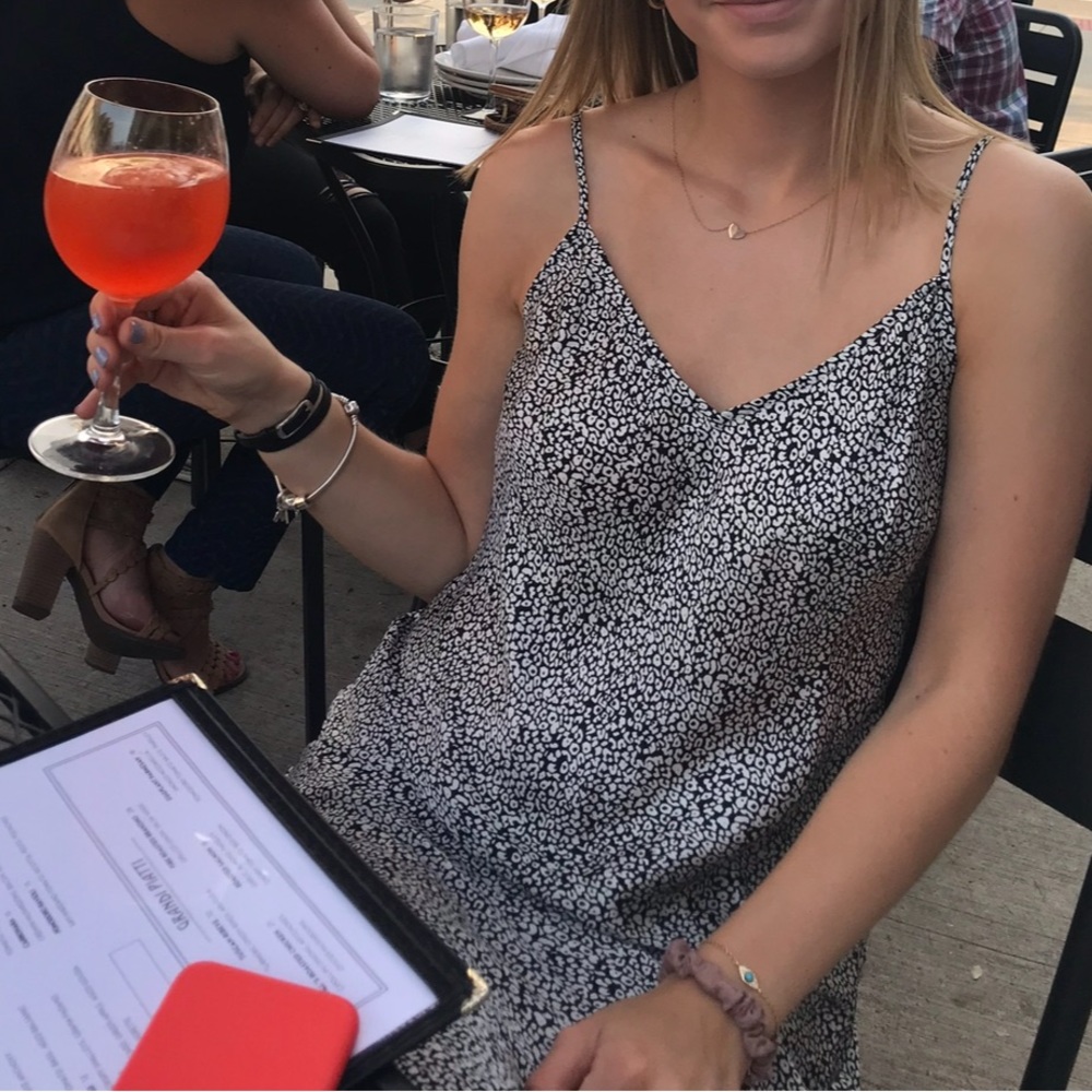 Satin animal print midi dress